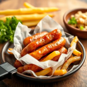Linguiça Recheada com Queijo na Air Fryer Deliciosa