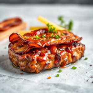 Lombo recheado com bacon crocante na Air Fryer