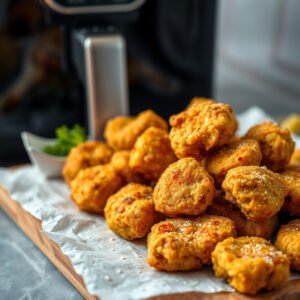 Nuggets de Frango com Aveia na Air Fryer
