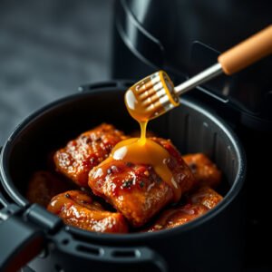 Damasco Caramelizado na Air Fryer com Toque de Mel