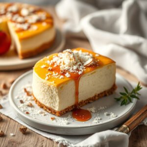 Cheesecake na Air Fryer com Toque de Coco